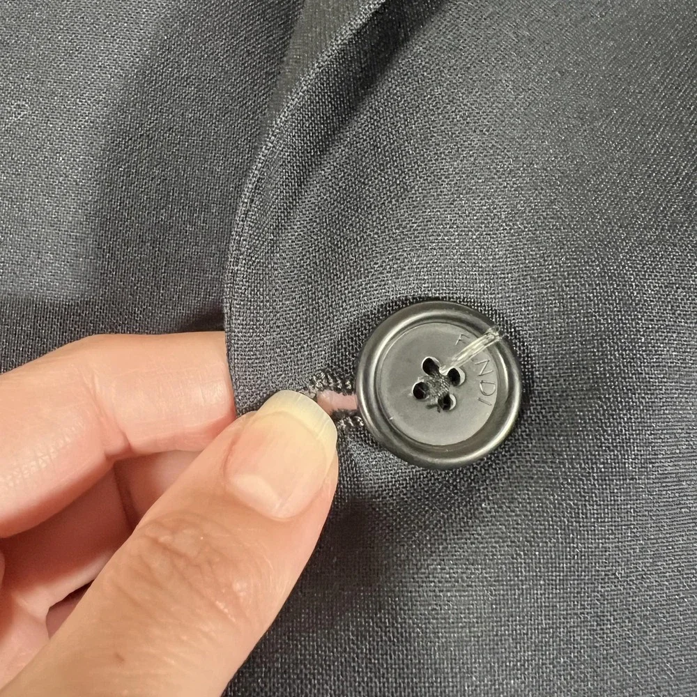 Fendi Blazer Mens 50 IT 40R Black 100% Virgin Wool‎ Made in Italy Sport Coat
